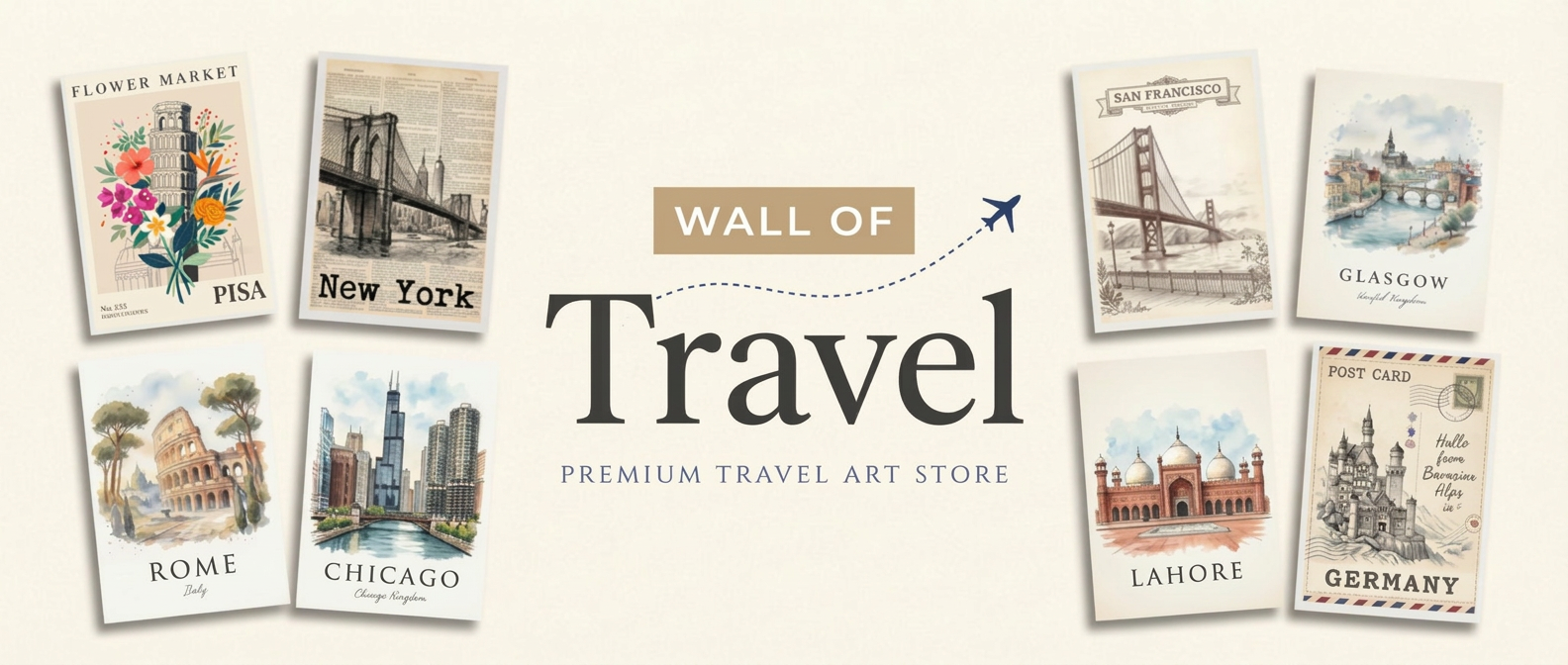 Wall of Travel — Premium Travel Art Store